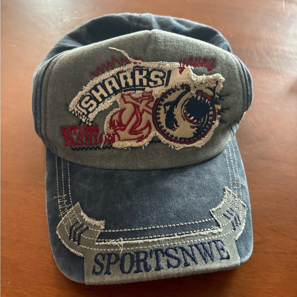 Amazon Blue Sports Cap with Embroidered Design